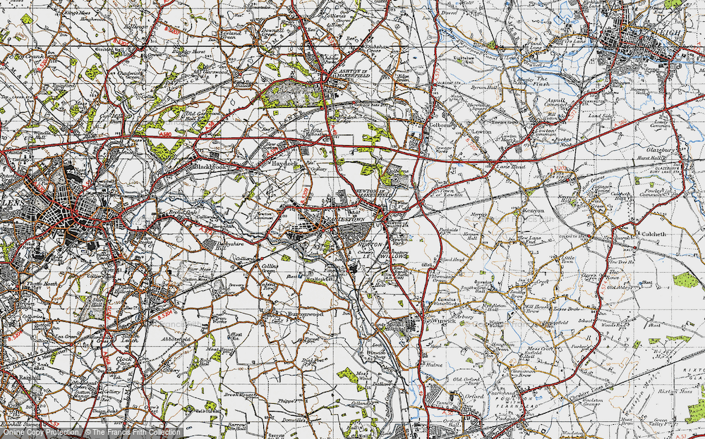 Old Map of Newton-le-Willows, 1947 in 1947