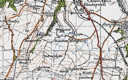 Old map of Borrowby Dale in 1947