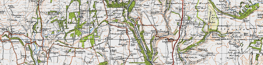 Old map of Yorfalls Wood in 1947