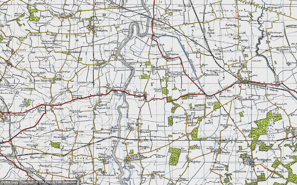 Old Map of Newton on Trent, 1947 in 1947