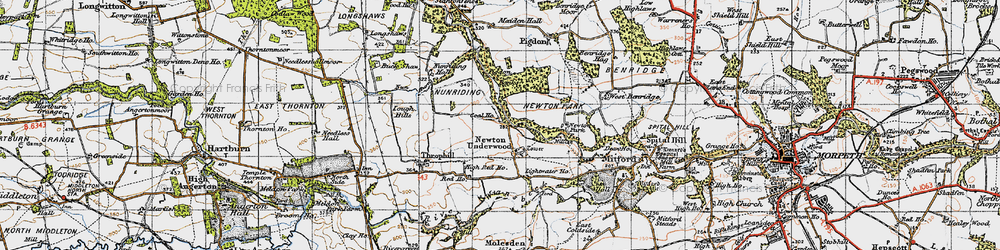 Old map of Buckshaw in 1947