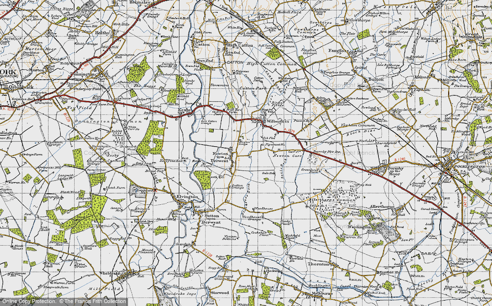 Old Map of Newton upon Derwent, 1947 in 1947