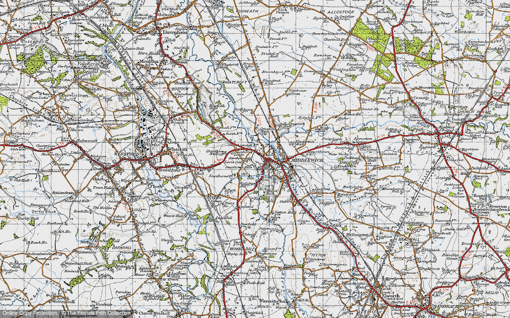Old Map of Newtonia, 1947 in 1947