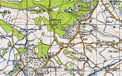 Old map of Newtown in 1940