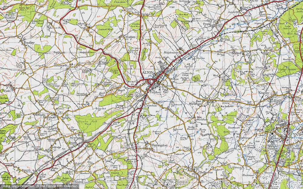 Old Map of Newtown, 1940 in 1940