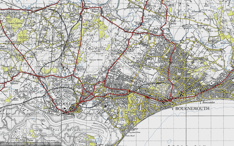 Old Map of Newtown, 1940 in 1940
