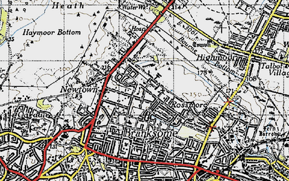 Old map of Newtown in 1940