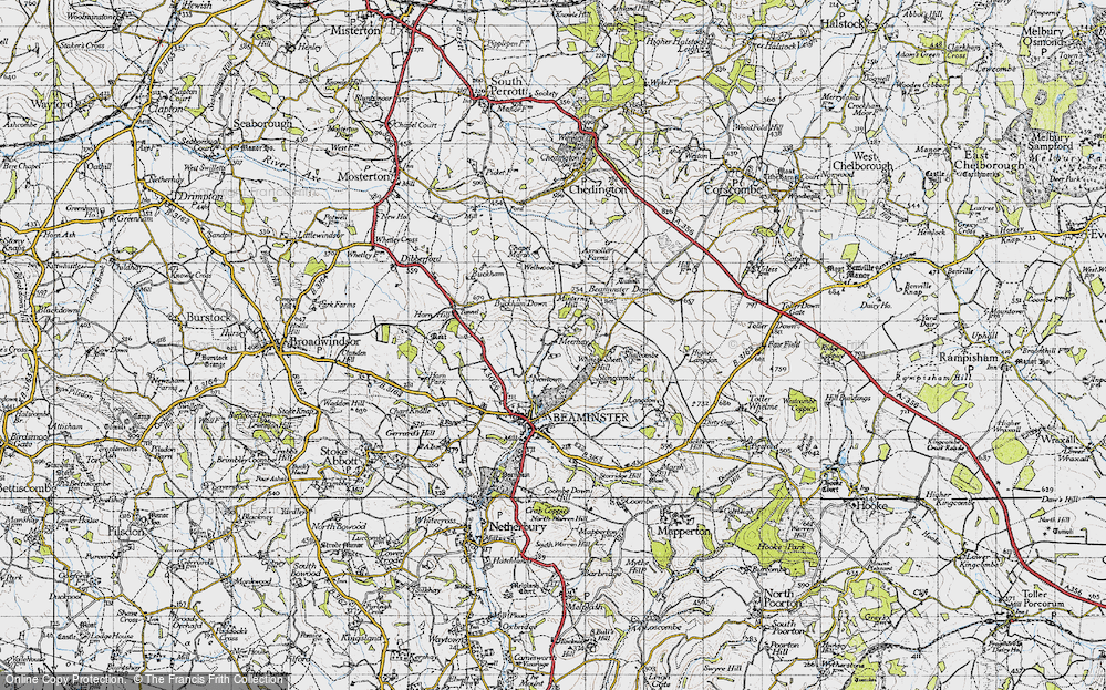 Old Map of Newtown, 1945 in 1945