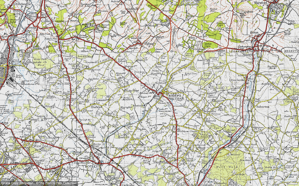 Old Map of Newtown, 1945 in 1945