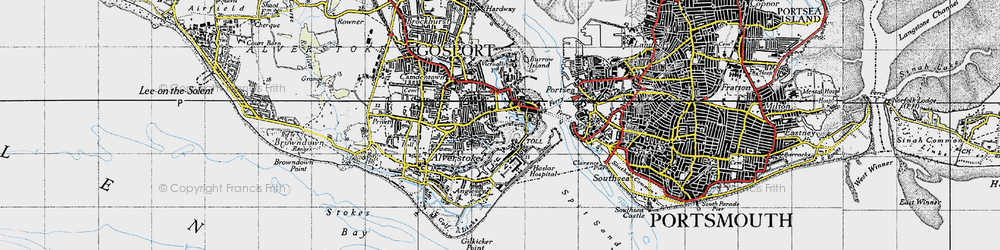 Old map of Newtown in 1945