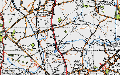 Old map of Newtown in 1946