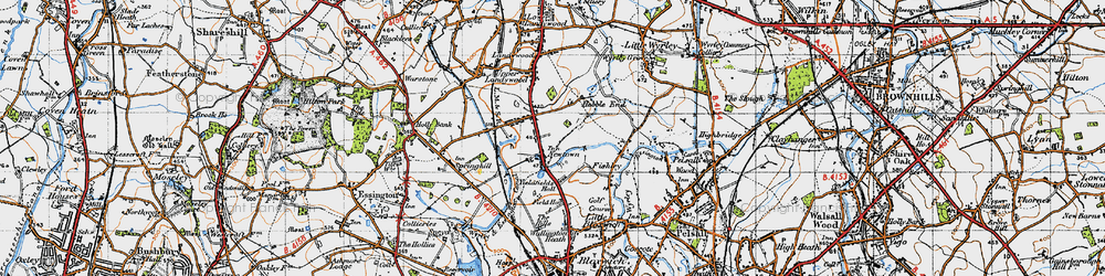 Old map of Newtown in 1946