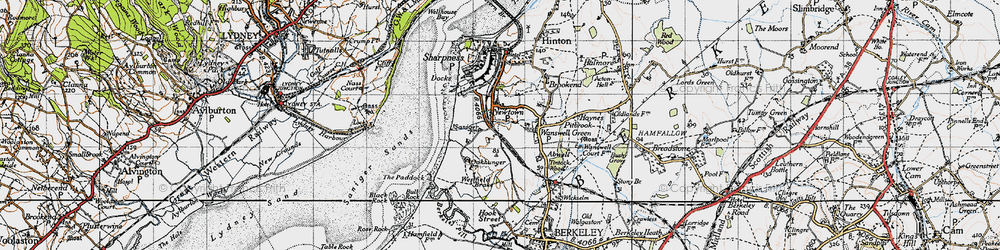 Old map of Newtown in 1946