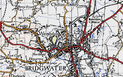 Old map of Newtown in 1946