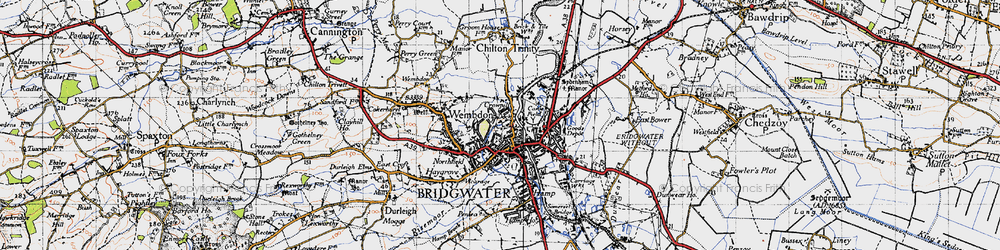 Old map of Newtown in 1946