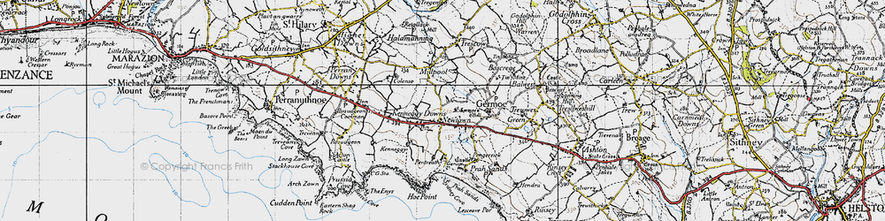 Old map of Newtown in 1946
