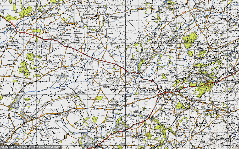 Old Map of Historic Map covering Breaks, The in 1947