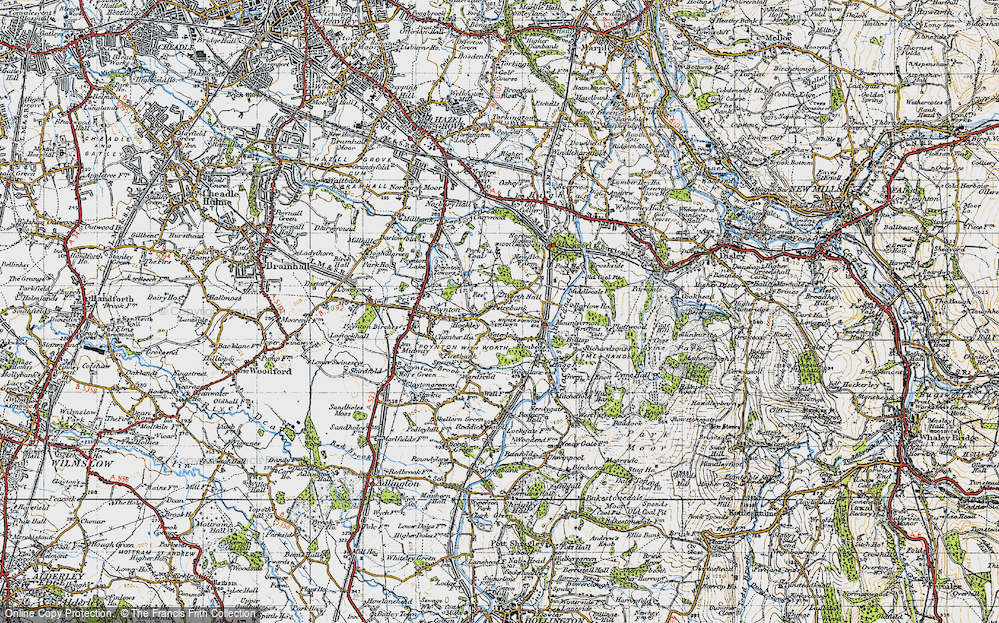 Old Map of Newtown, 1947 in 1947