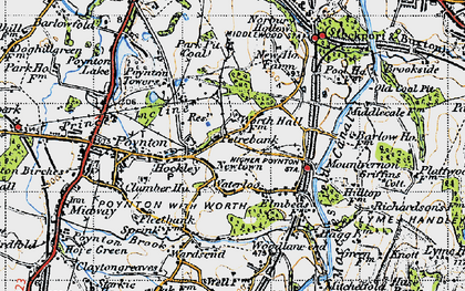 Old map of Newtown in 1947