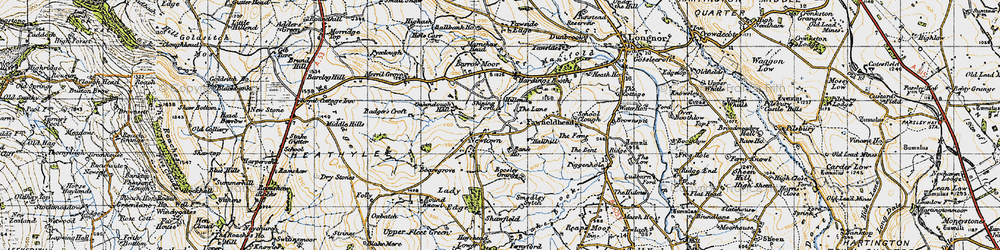 Old map of Boosley Grange in 1947