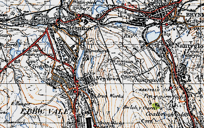 Old map of Newtown in 1947