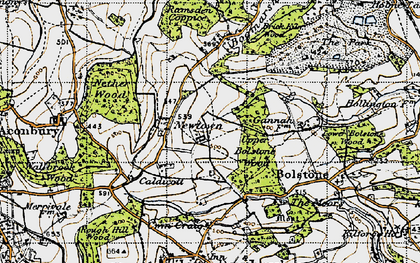 Old map of Caldicott in 1947