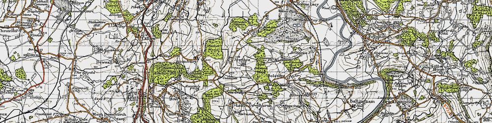 Old map of Caldicott in 1947