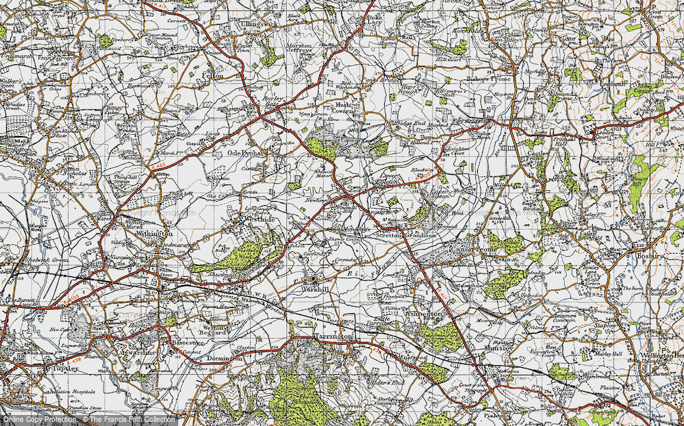 Old Map of Newtown, 1947 in 1947