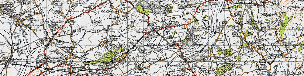 Old map of Newtown in 1947