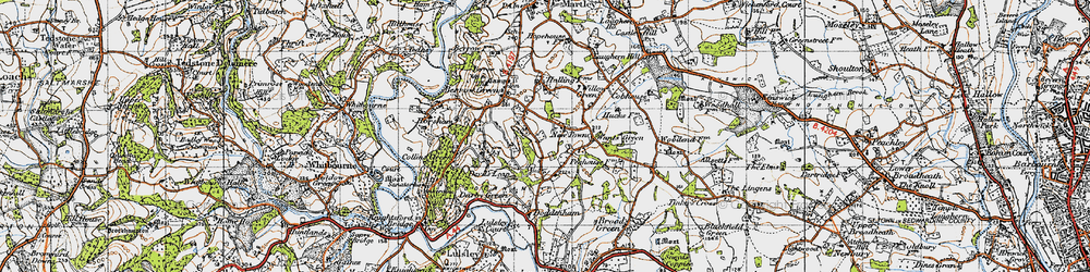 Old map of Newtown in 1947