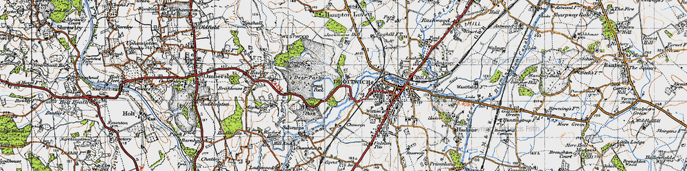 Old map of Newtown in 1947