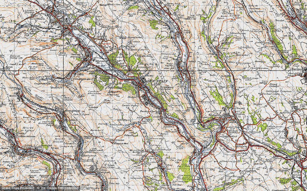 Old Map of Newtown, 1947 in 1947