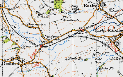 Old map of Bury Camp in 1946