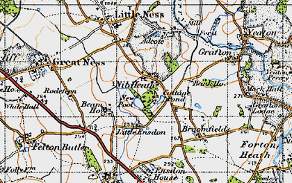 Old map of Nib Heath in 1947