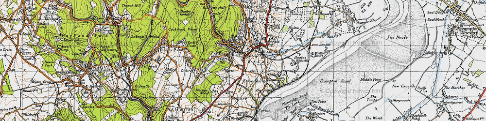 Old map of Nibley in 1946