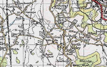 Old map of Stancombe Park in 1946