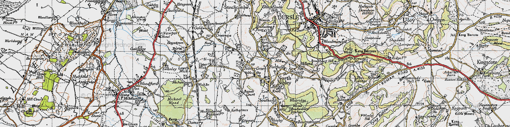 Old map of Stancombe Park in 1946