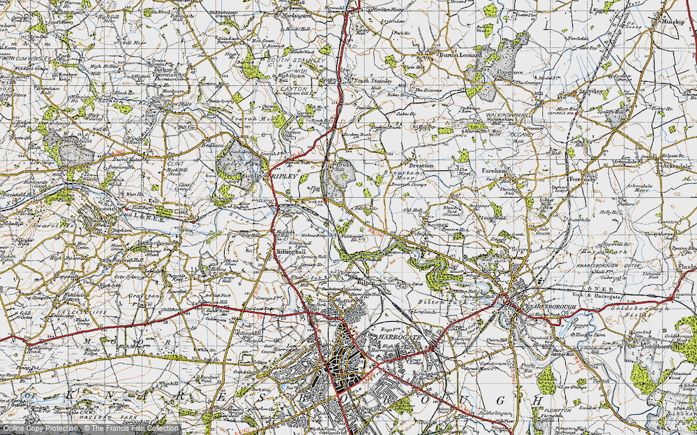 Old Map of Nidd, 1947 in 1947