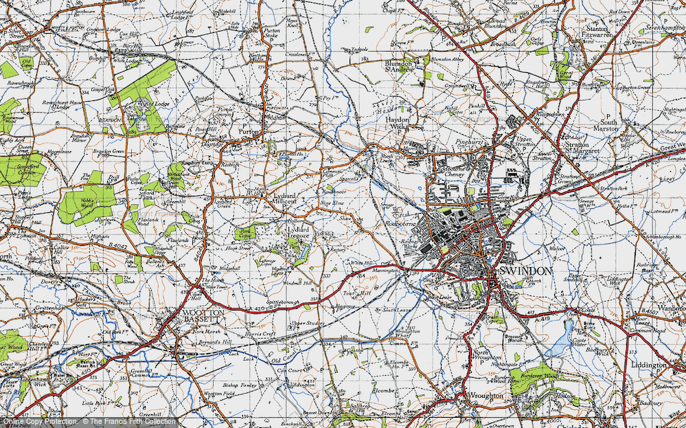 Old Map of Nine Elms, 1947 in 1947