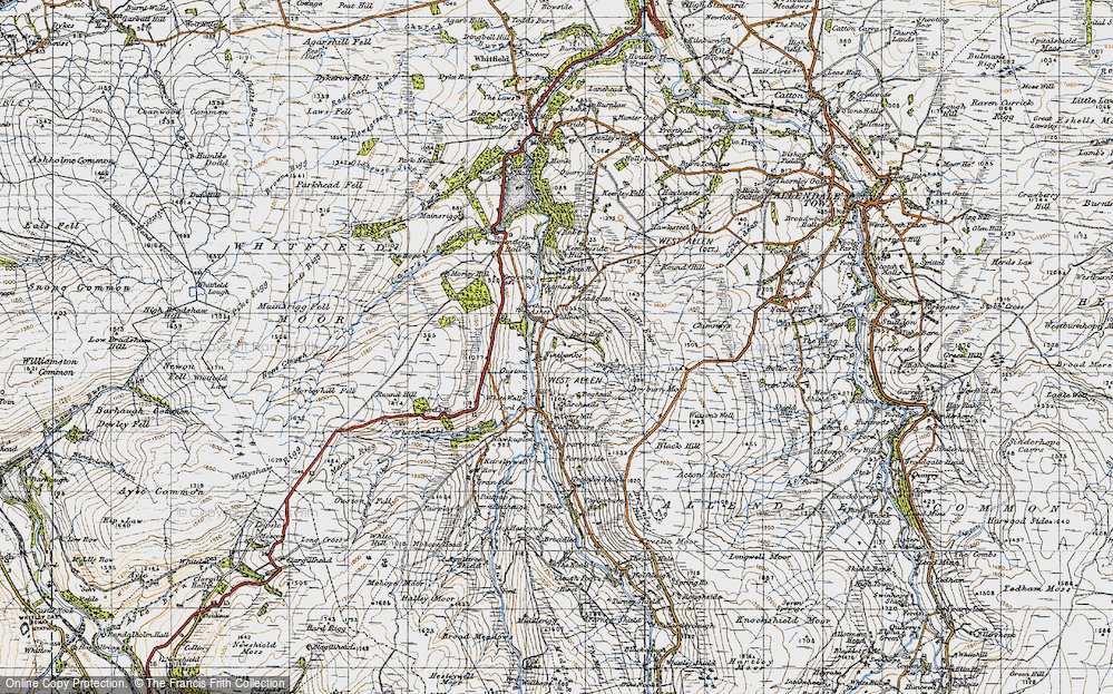 Old Map of Ninebanks, 1947 in 1947