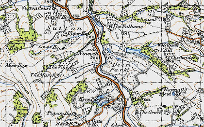 Old map of Vine, The in 1947