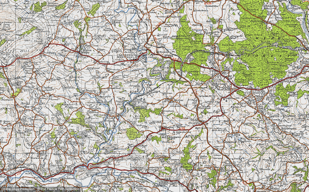 Old Map of Historic Map covering Wissett's Wood in 1947