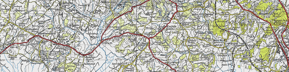 Old map of Ninfield in 1940