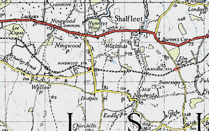 Old map of Ningwood in 1945