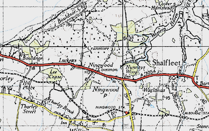 Old map of Ningwood Common in 1945