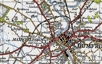 Old map of Nithside in 1947