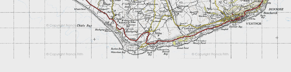 Old map of Binnel Bay in 1945