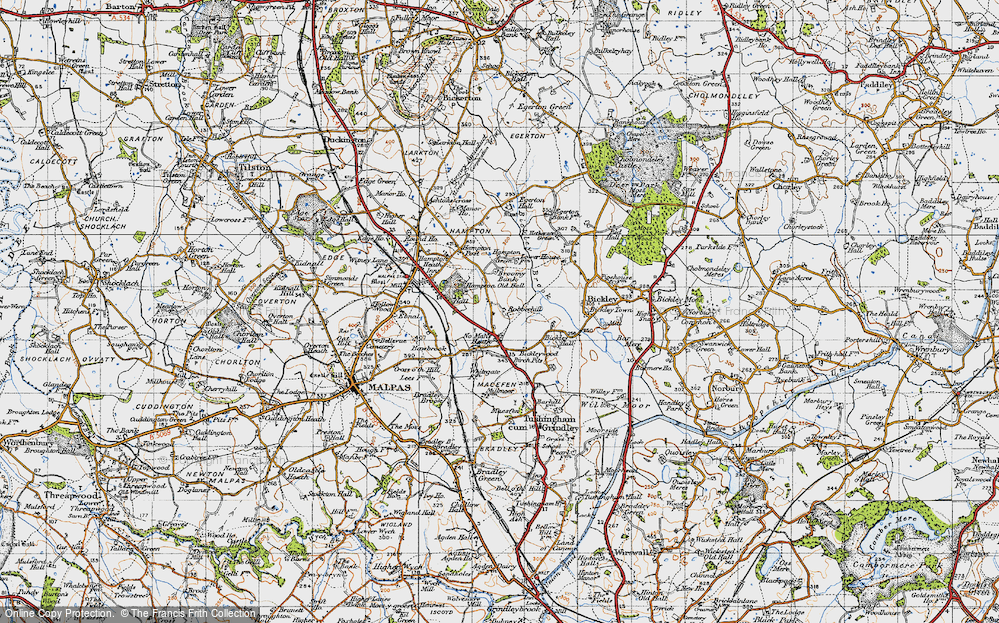 Old Map of No Mans Heath, 1947 in 1947