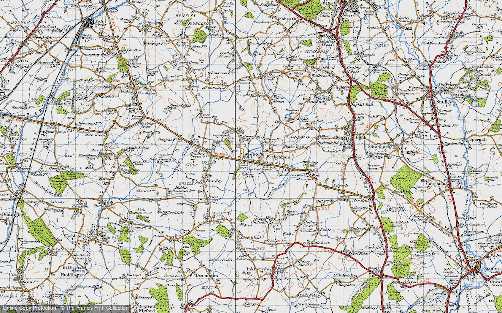 Old Map of Noah's Green, 1947 in 1947