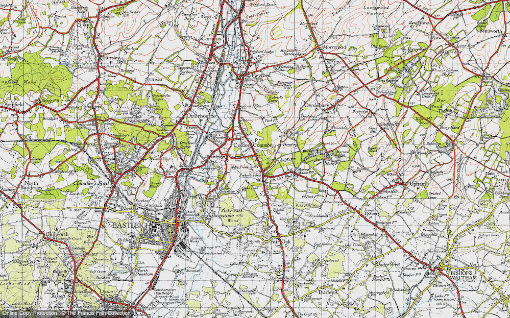 Old Map of Nob's Crook, 1945 in 1945